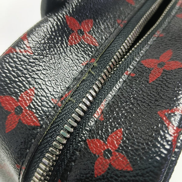 Monogram Coated Canvas Shoulder Bag Black