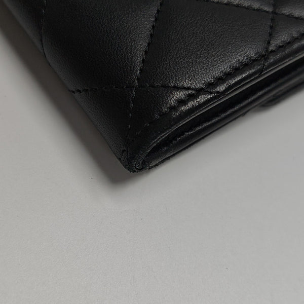 Quilted Lambskin Wallet Black