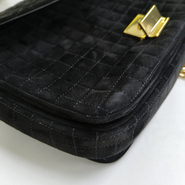 Authenticated pre-owned C Suede Black - Shoulder Bag at Looply