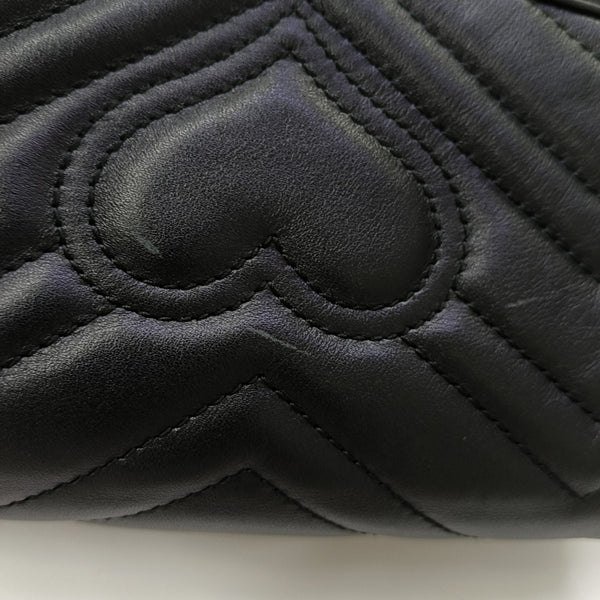 GG Marmont Mini Quilted Calfskin Black