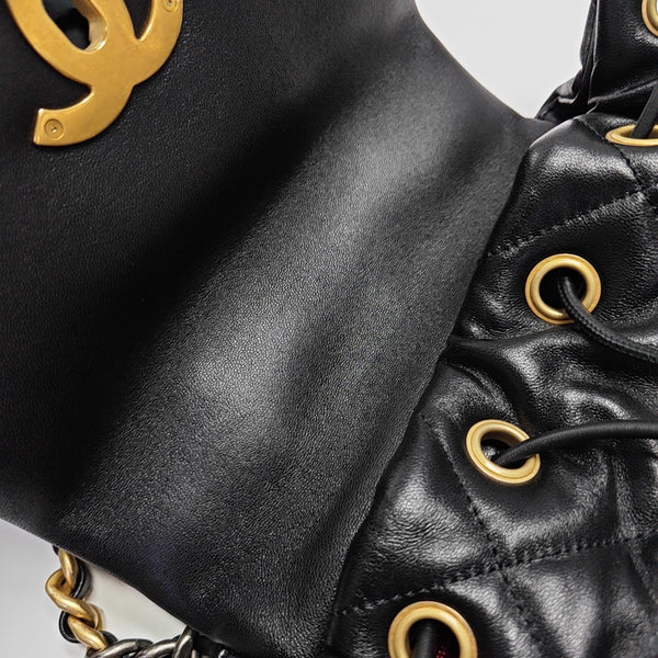 CHANEL 19 Mini Quilted Lambskin Black