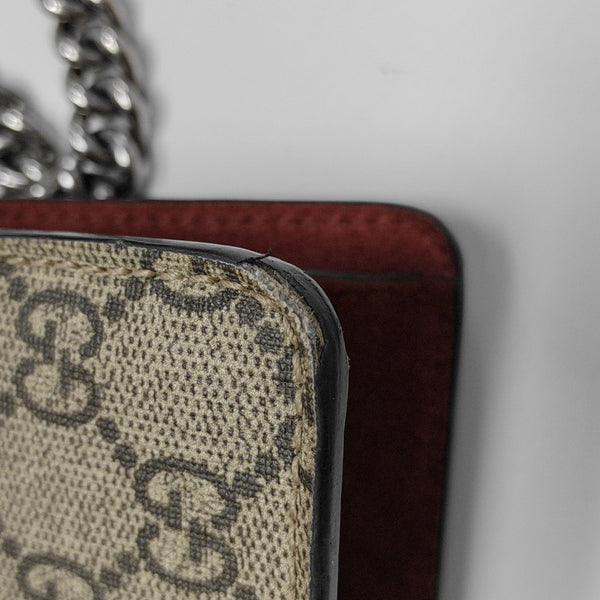 Dionysus Mini Monogram Coated Canvas Beige