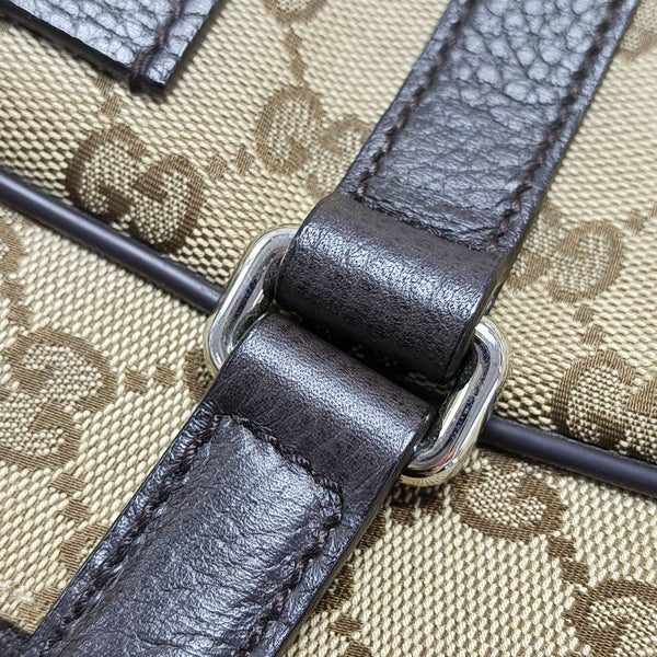 Monogram Canvas Shoulder Bag Brown
