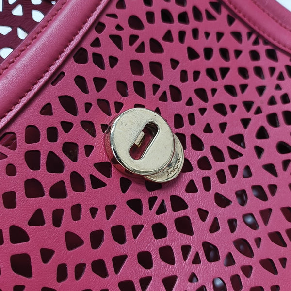 Calfskin Shoulder Bag Red
