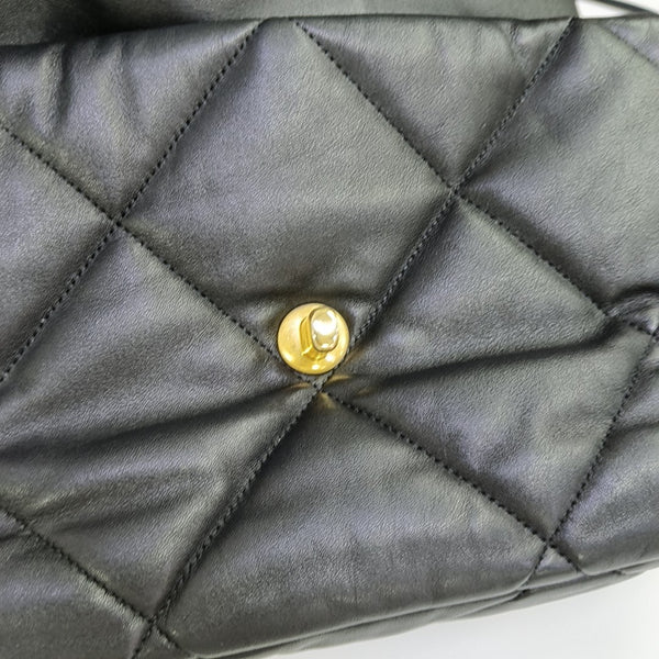CHANEL 19 Large Quilted Lambskin Black
