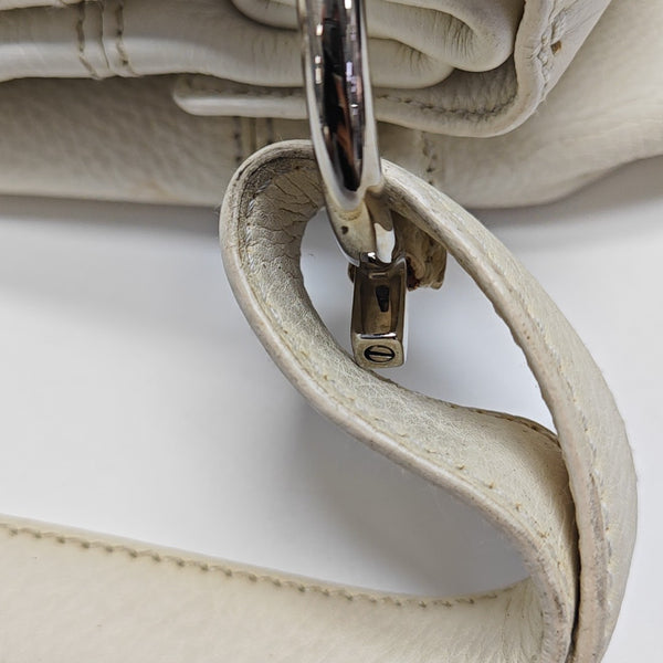 Calfskin Top Handle Bag White