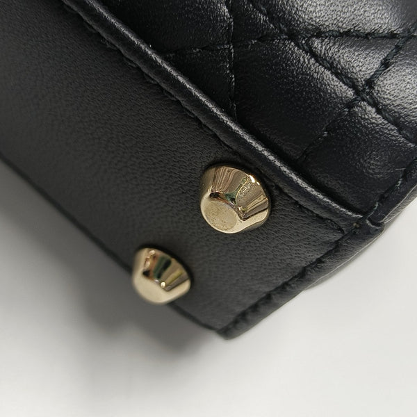 Lady Dior Super Mini Cannage Lambskin Black