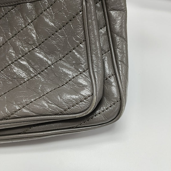 NIKI Medium Chevron Calfskin Brown