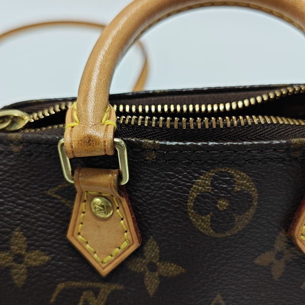 SPEEDY Nano Monogram Coated Canvas Brown
