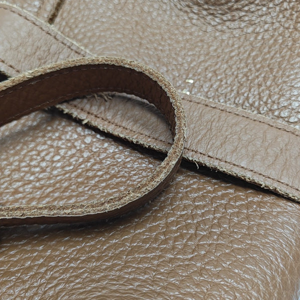 Calfskin Shoulder Bag Brown