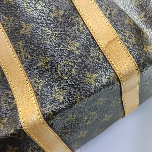 KEEPALL 45 Monogram Coated Canvas Brown