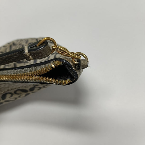 Monogram Fabric Shoulder Bag Gray
