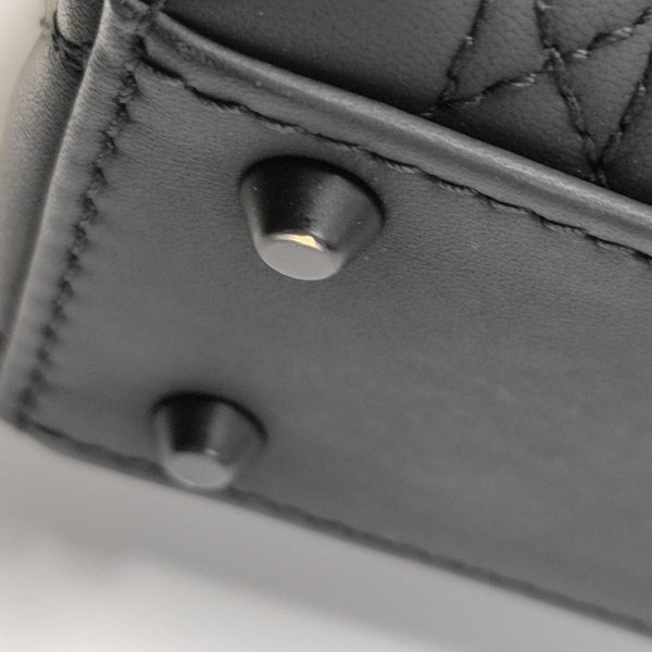 Lady Dior Mini Cannage Calfskin Black