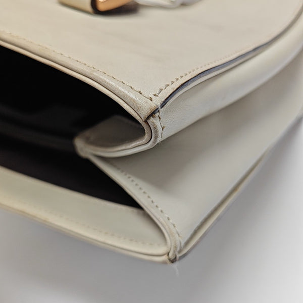 Monogram Calfskin Tote Bag Beige