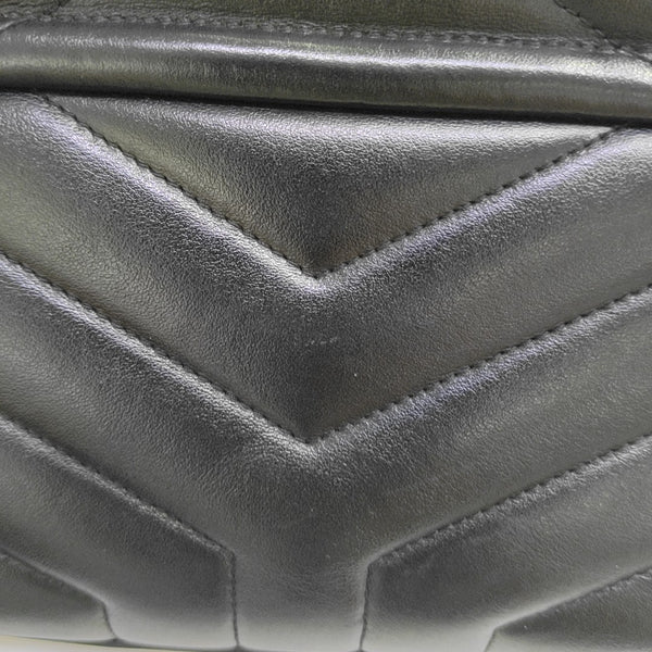 LOULOU Extra Small Chevron Calfskin Black