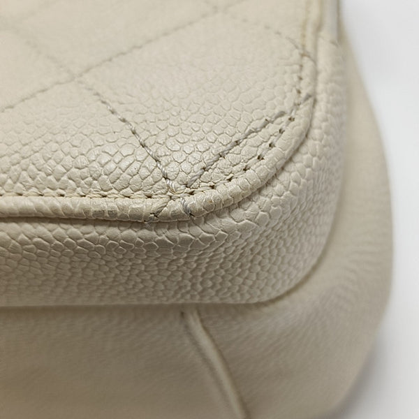 Quilted Grained Calfskin White