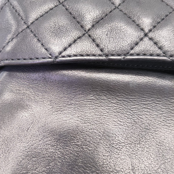 Quilted Calfskin Backpack Black