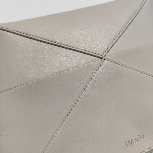 Puzzle Fold Mini Quilted Calfskin White