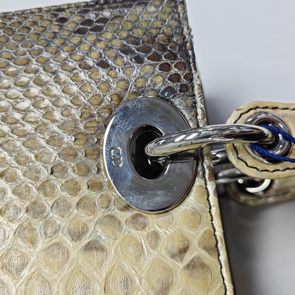 Lady Dior Medium Python Brown