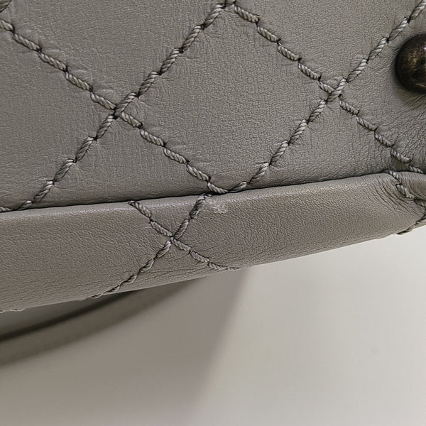 CC POCKET Quilted Calfskin Gray