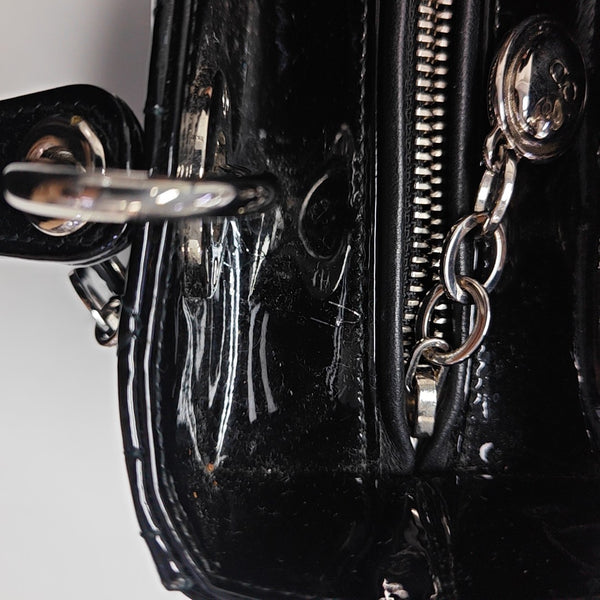 Lady Dior Medium Cannage Patent Leather Black