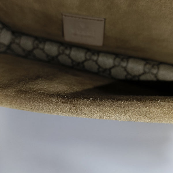 Dionysus Small Monogram Coated Canvas Beige