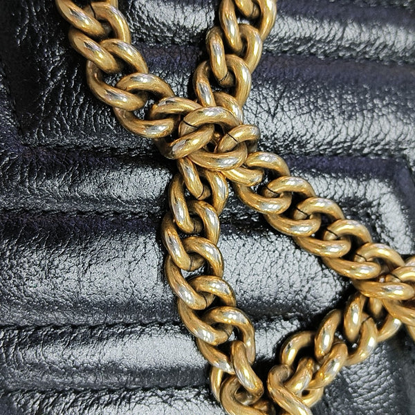 GG Marmont Mini Quilted Calfskin Black