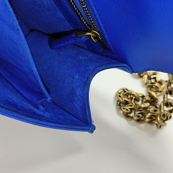 Diorama Small Cannage Calfskin Blue