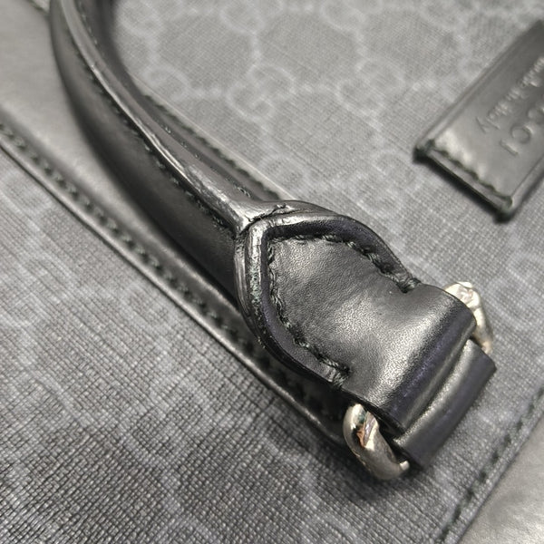Monogram Coated Canvas Top Handle Bag Black