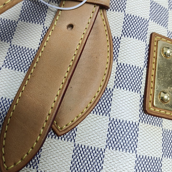 HAMPSTEAD MM Damier Azur Coated Canvas White