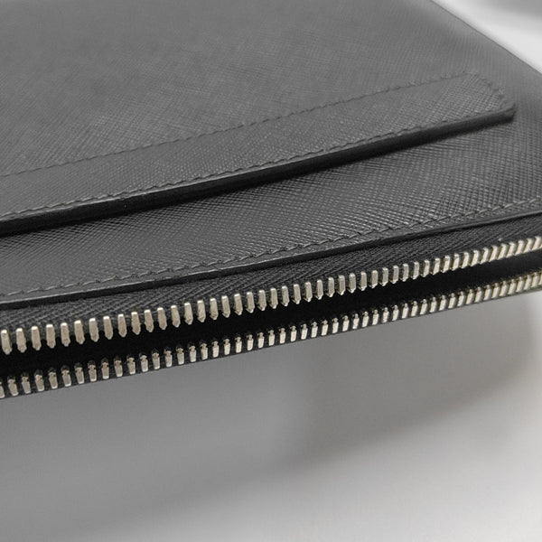 Saffiano Calfskin Clutch Black