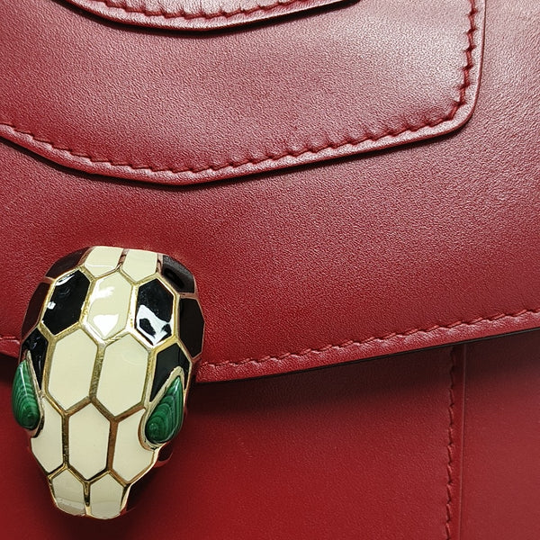 SERPENTI FOREVER Small Quilted Calfskin Red
