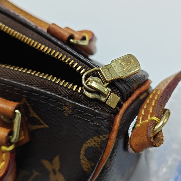 SPEEDY Nano Monogram Coated Canvas Brown