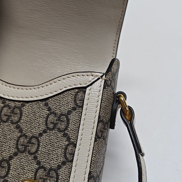 Horsebit 1955 Mini Coated Canvas Beige