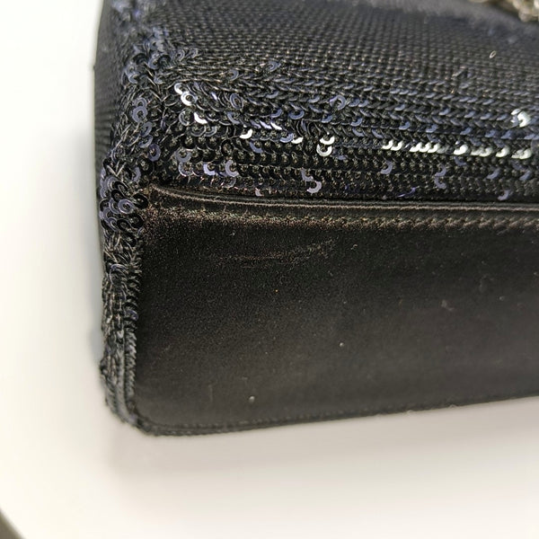 Authenticated pre-owned Lady Dior Mini Silk Satin Black - Tote Bag at Looply
