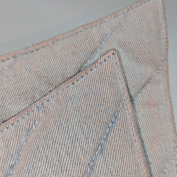 Crush Large Quilted Denim Blue