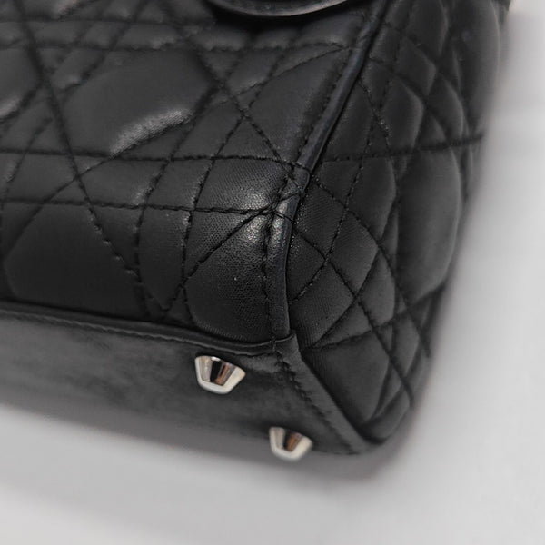 Lady Dior Mini Quilted Calfskin Black