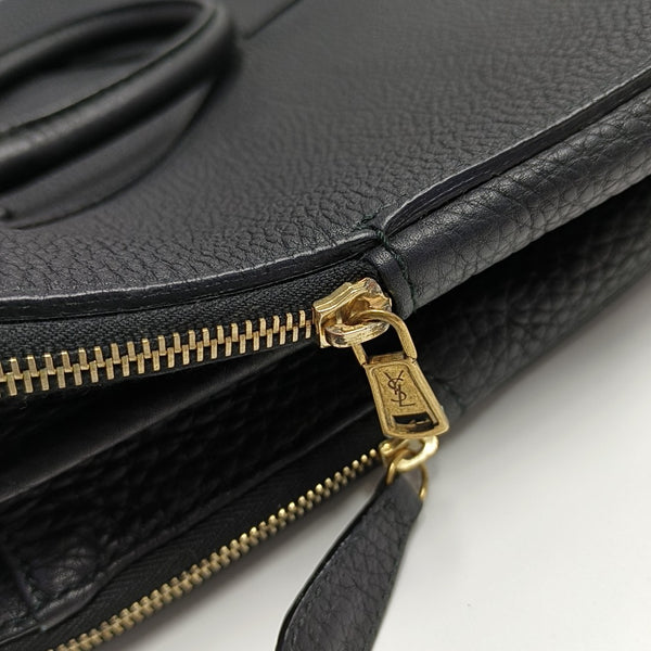 Calfskin Top Handle Bag Black