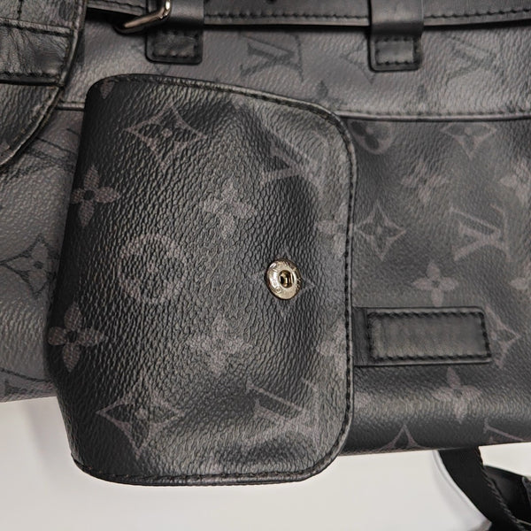CHRISTOPHER MM Monogram Coated Canvas Gray