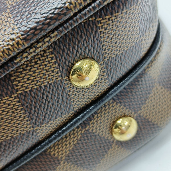 CLAPTON Damier Ebene Coated Canvas Brown