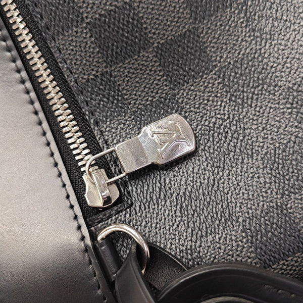 MICK Damier Graphite Coated Canvas Gray