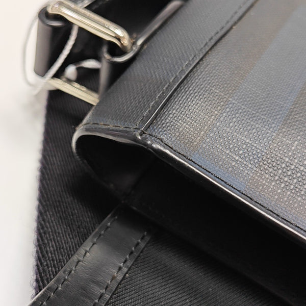 Coated Canvas Shoulder Bag Black