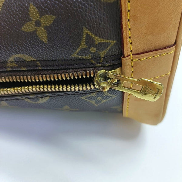 ALMA PM Monogram Coated Canvas Brown