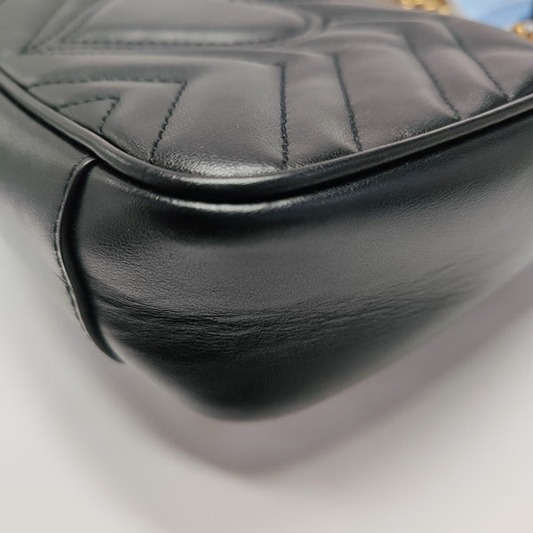 GG Marmont Small Quilted Calfskin Black