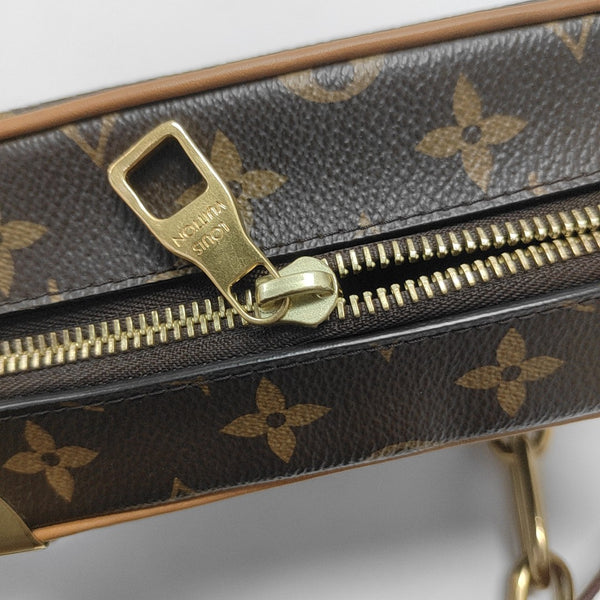 SOFT TRUNK Mini Monogram Coated Canvas Brown