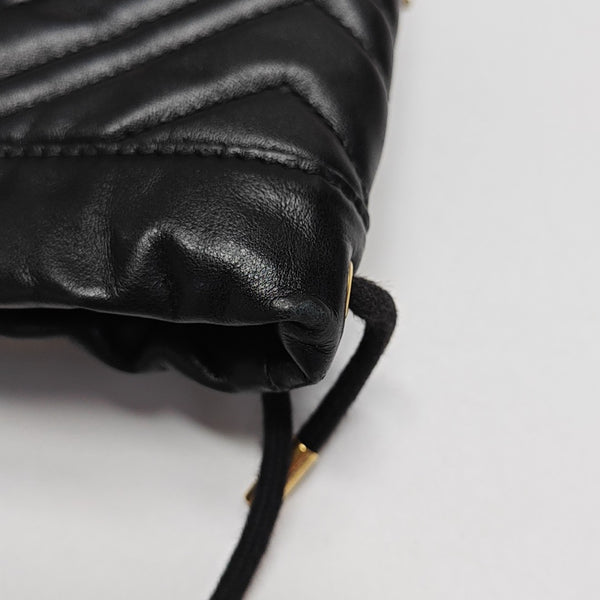 GG Marmont Mini Quilted Calfskin Black