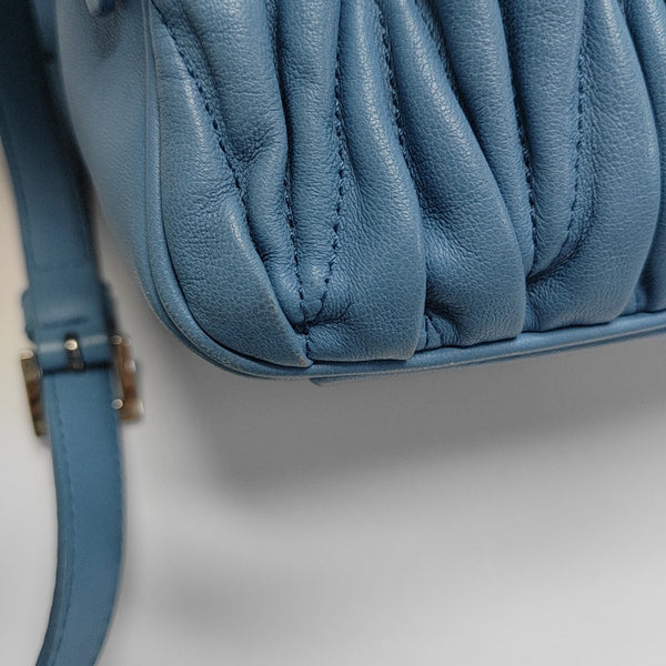 Matelassé Quilted Lambskin Blue