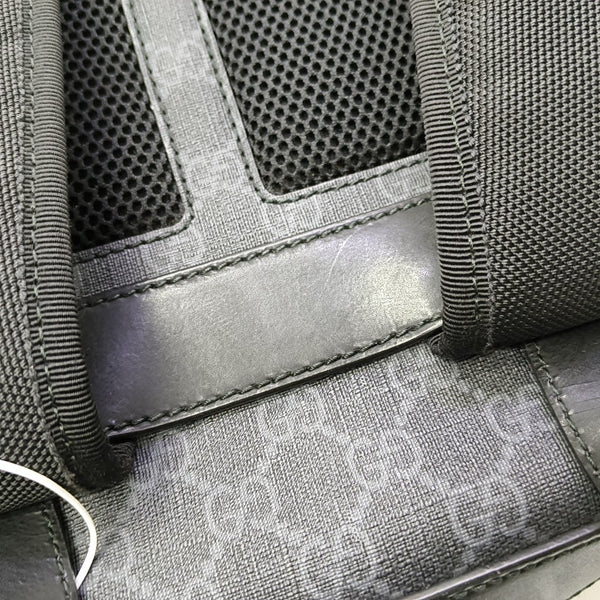 Monogram Coated Canvas Backpack Black
