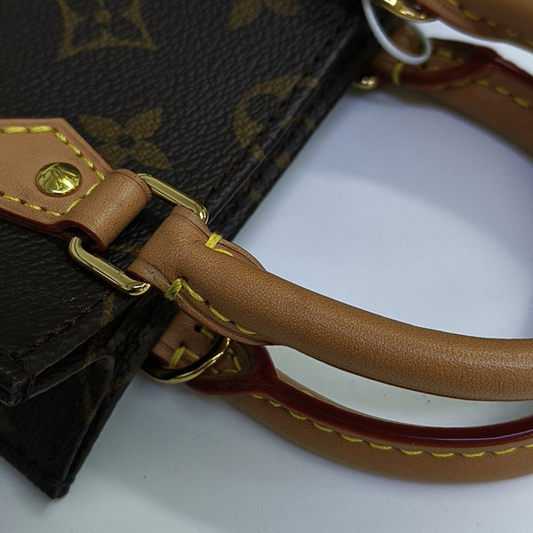 SAC PLAT Mini Monogram Coated Canvas Brown