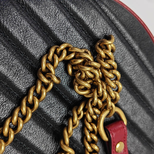GG Marmont Mini Quilted Calfskin Black